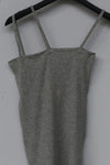 BASERANGE Ribbed Cotton Needle Tank Top Camisole TONI and TOTV Collection Made in Portugal BAS-TONI-RB-000-HUI Grey